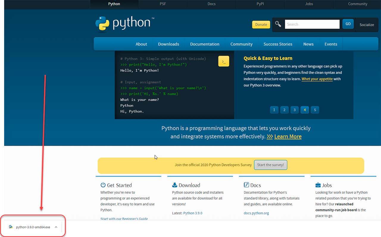 Инструкция по установке python №4